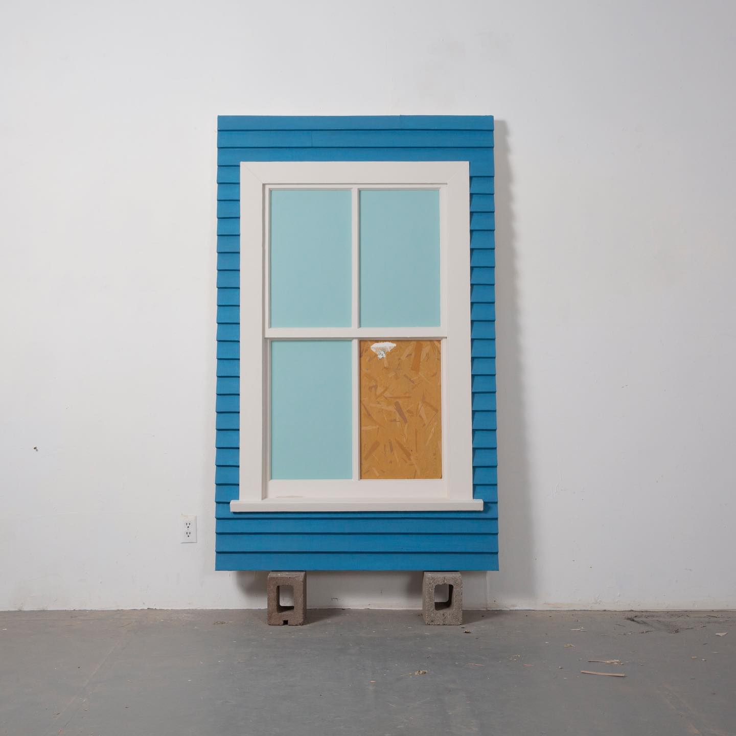 A blue window art Structure