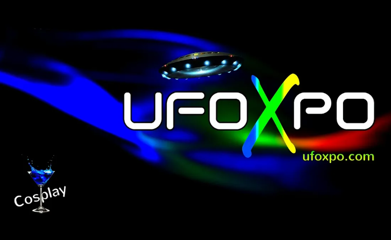 black background with ufo and event