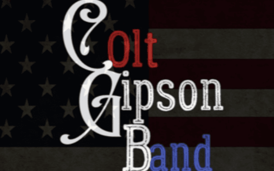 Colt Gipson Band event text pictured in front of a black back ground