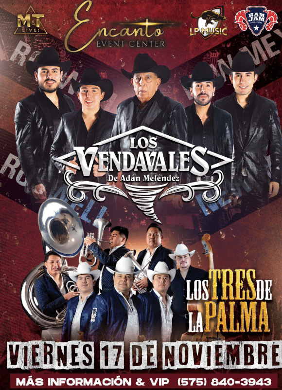 Los Vendavales with date time