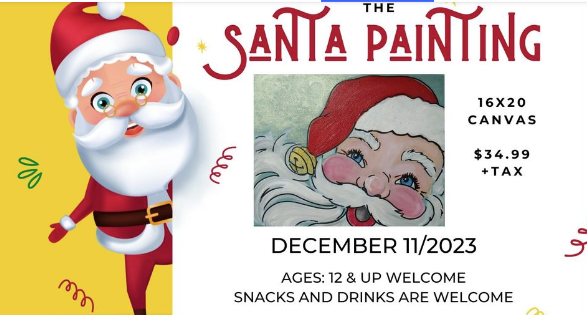 Santa Painting with date price and address