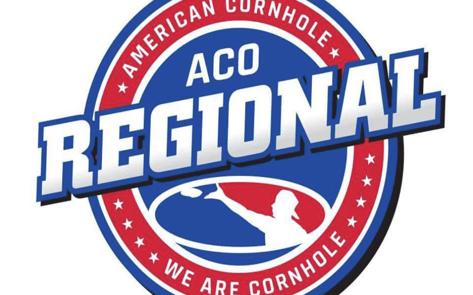 American Cornhole Organization logo. Event image for February 2024 Cornhole Regionals.