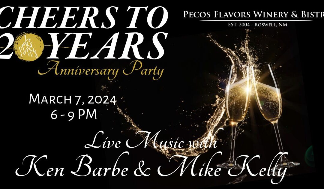 Cheers to 20 Years! Live Music with Ken Barbe & Mike Kelly