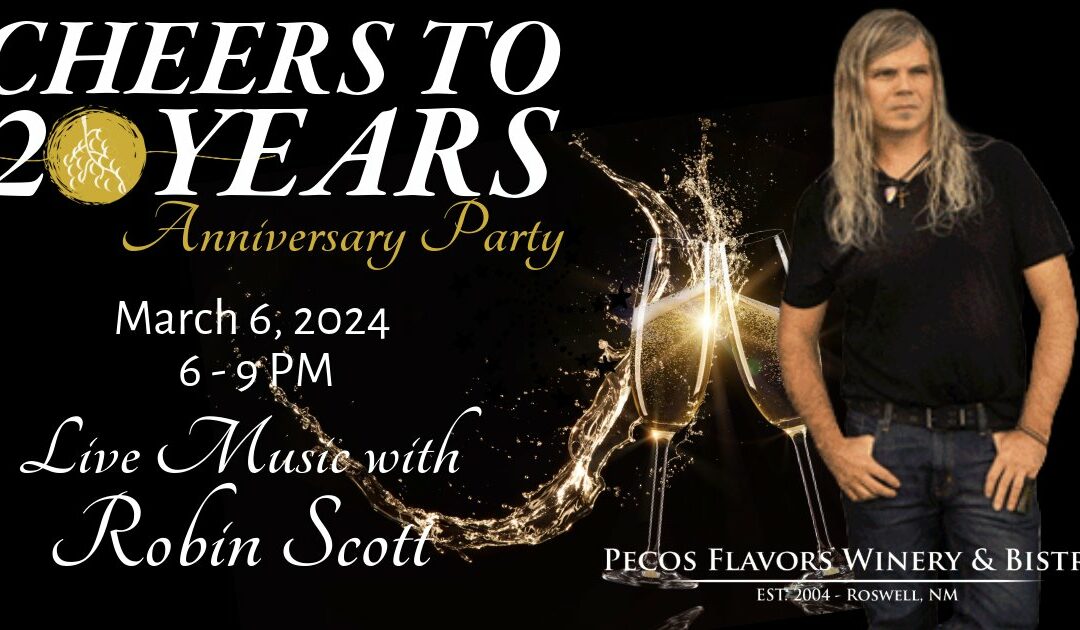 Cheers to 20 Years! Live Music with Robin Scott